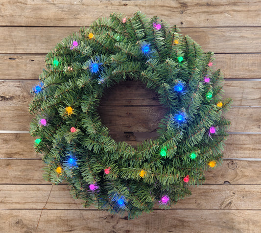 24" Evergreen Pine Wreath